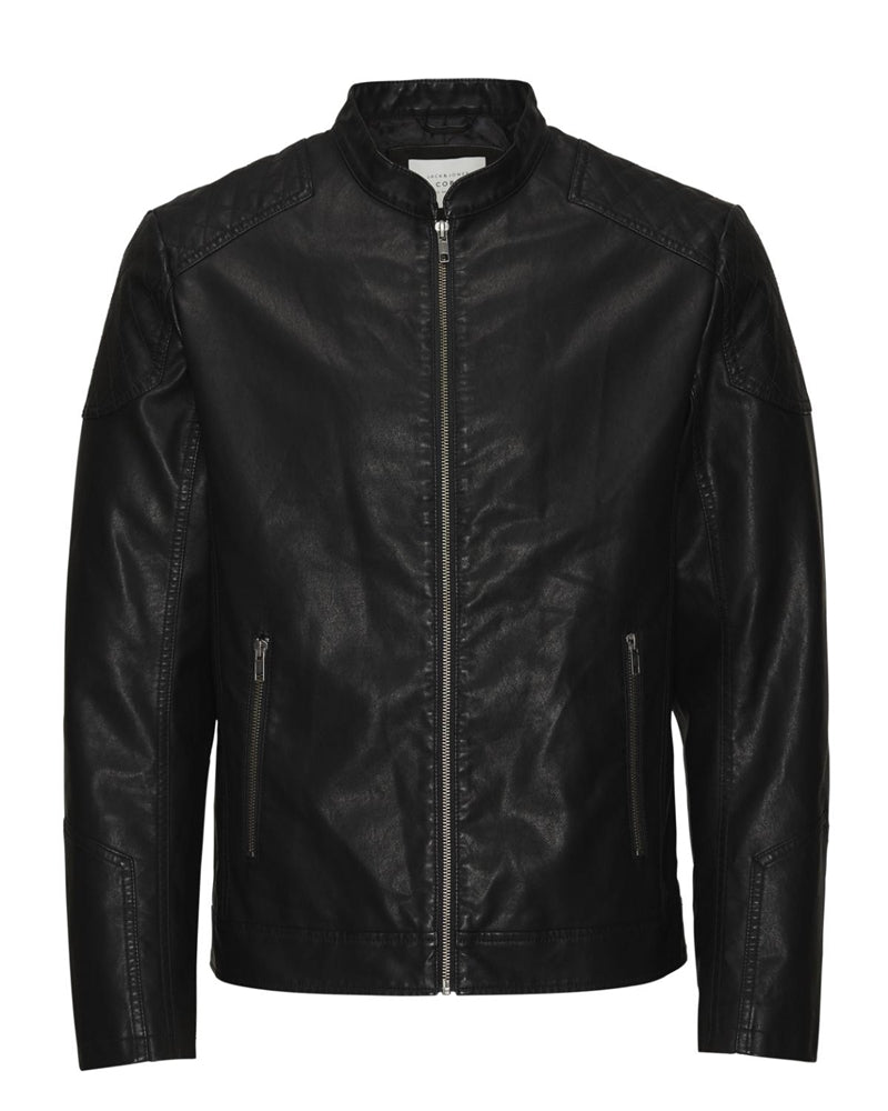 Rush Jacket Black PU Men Black Jack & Jones