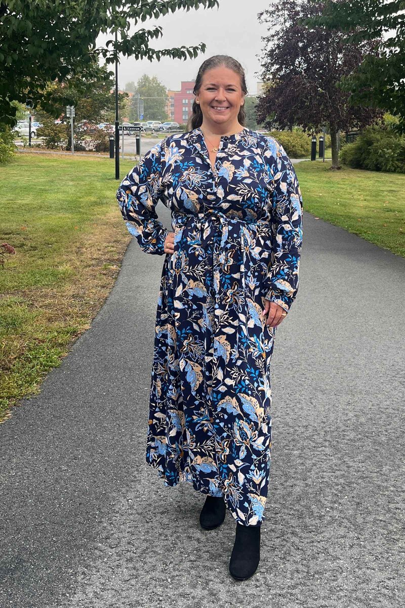 Abigail Klänning Dam Blue Print SEN