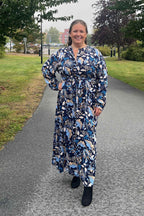 Abigail Klänning Dam Blue Print SEN