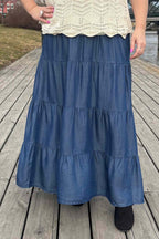 Delila Kjol Dam Blue SEN