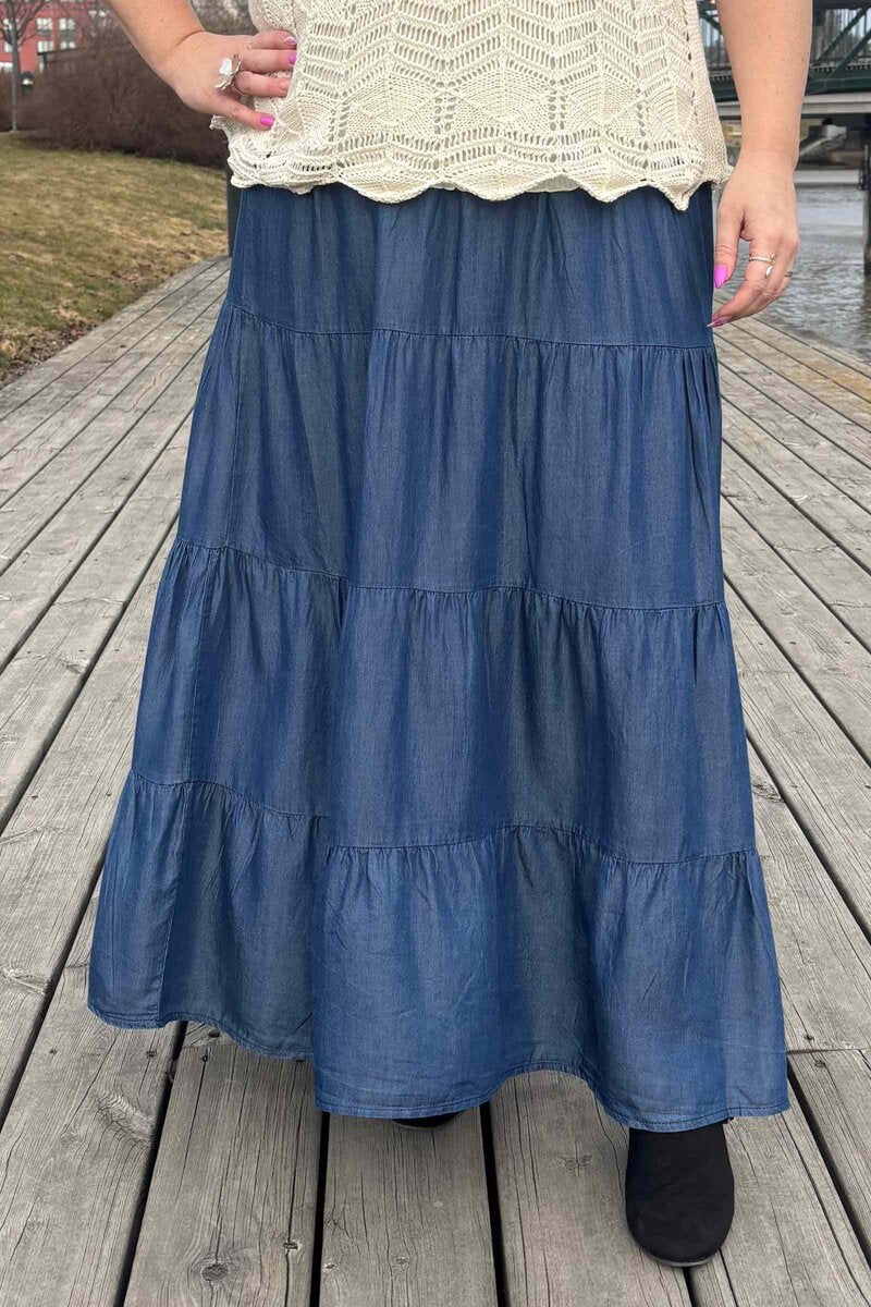 Delila Kjol Dam Blue SEN