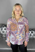 Gacia Blouse Women Dark Coral Combi - Soyaconcept