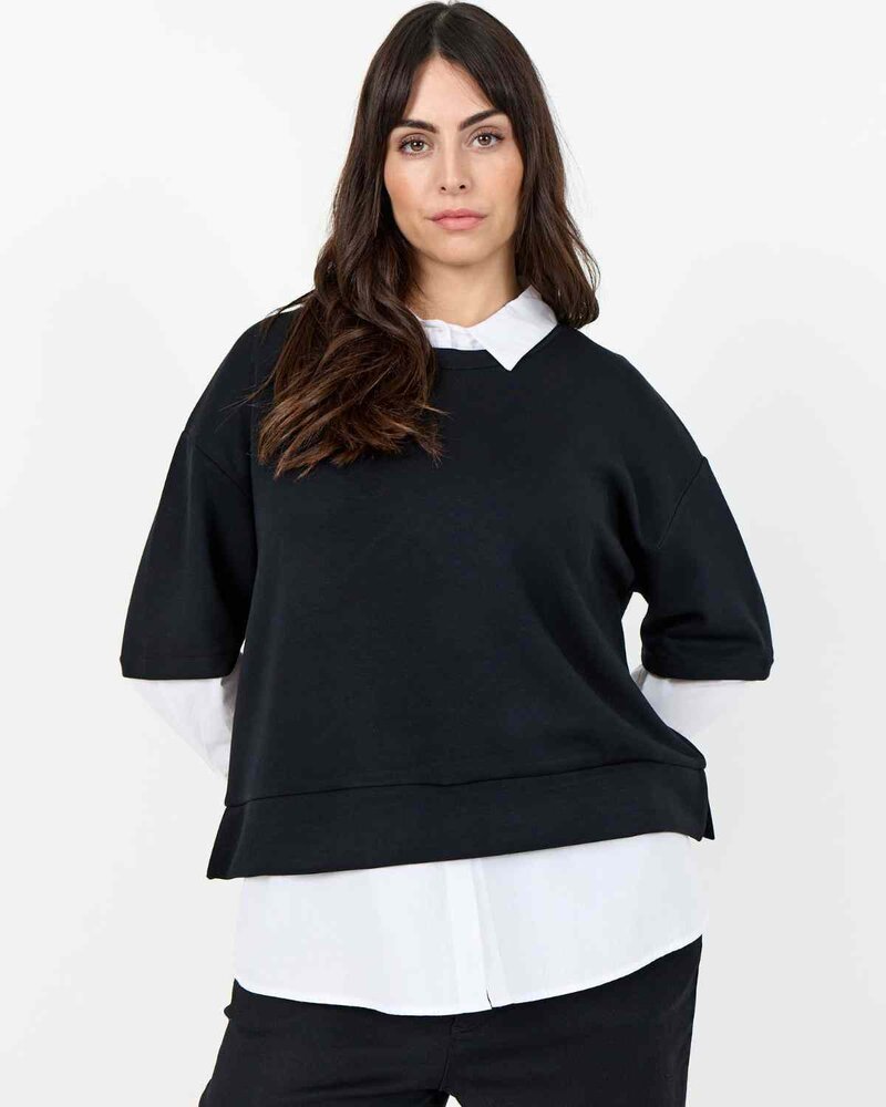 Sabina 114 Tröja Dam Black Combi | Smilebutiken - Wasabiconcept