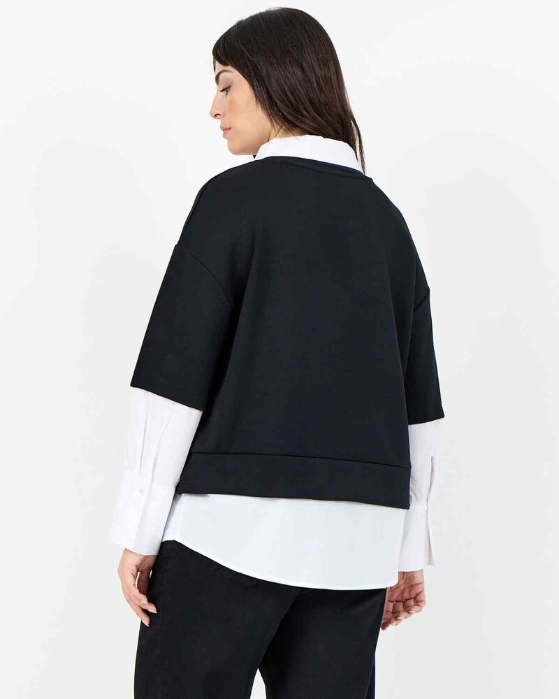 Sabina 114 Tröja Dam Black Combi | Smilebutiken - Wasabiconcept