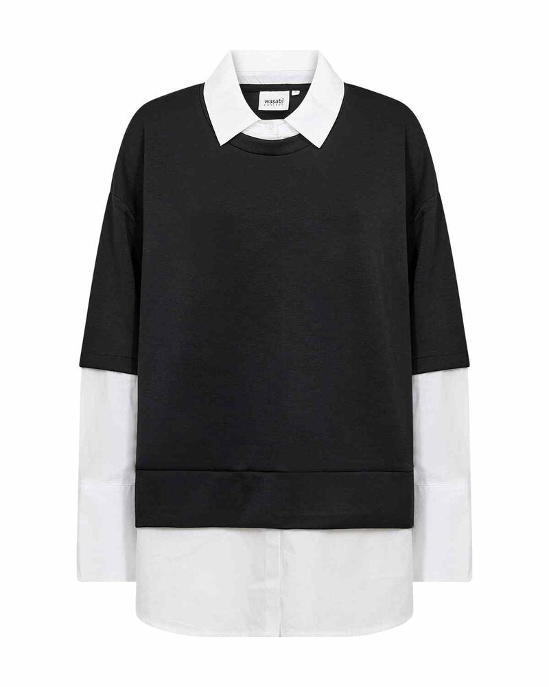 Sabina 114 Tröja Dam Black Combi | Smilebutiken - Wasabiconcept