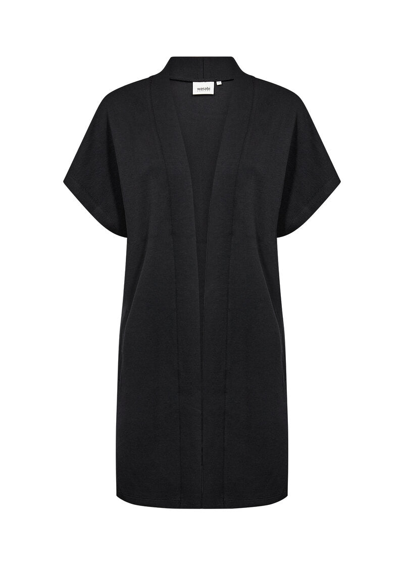 Sabina 44 Lång Cardigan Dam Black | Smilebutiken - Wasabiconcept