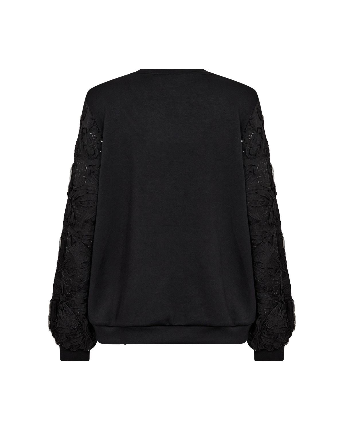 Sabina 126 Tröja Paljettärmar Dam Svart Black | Smilebutiken - Wasabiconcept