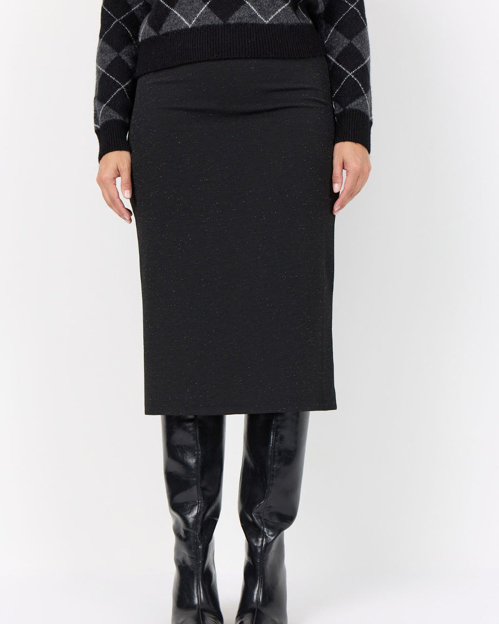 Sanja 12 Glitterkjol Dam Svart Black Combi | Smilebutiken - Wasabiconcept