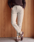 Scarlett Barrel Byxa Washed Velvet Dam Cashmere Beige | Smilebutiken - Cecil