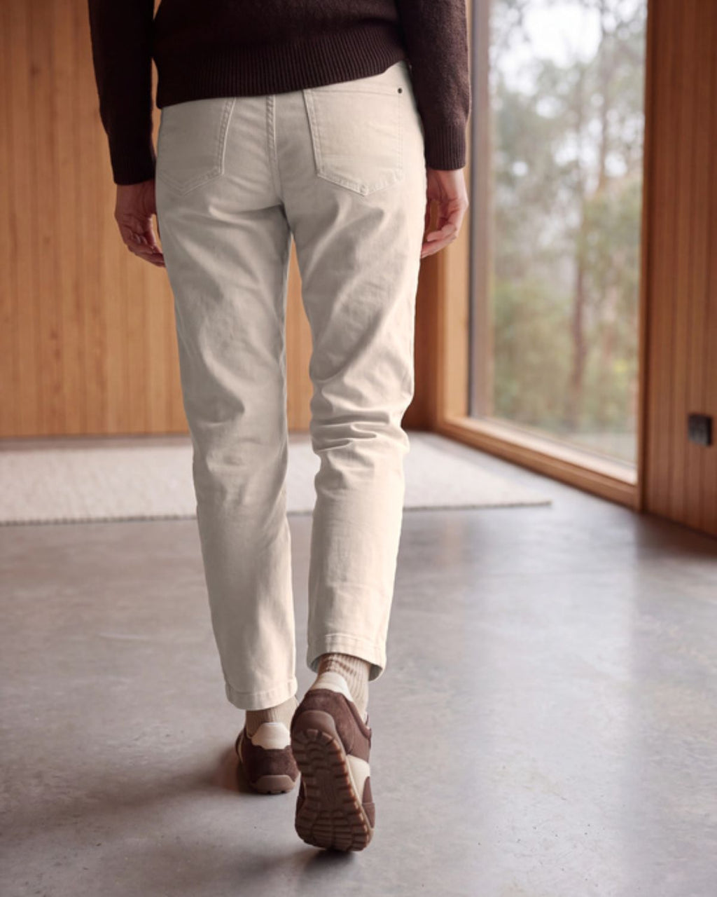 Scarlett Barrel Byxa Washed Velvet Dam Cashmere Beige | Smilebutiken - Cecil
