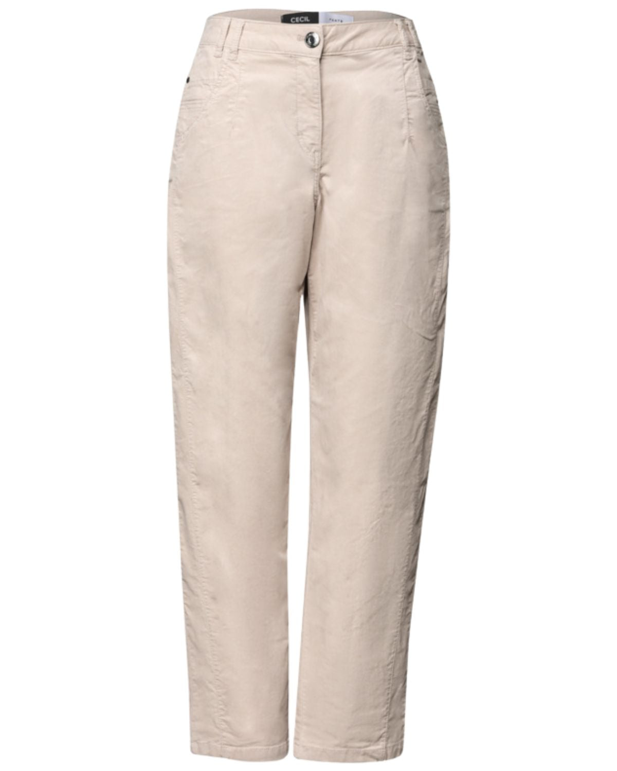Scarlett Barrel Byxa Washed Velvet Dam Cashmere Beige | Smilebutiken - Cecil