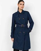 Sevin 2 Trench Coat Women Navy | Smilebutiken - Soyaconcept