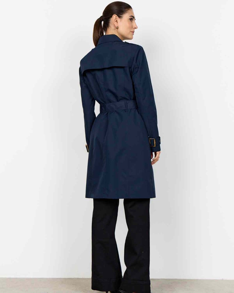 Sevin 2 Trench Coat Women Navy | Smilebutiken - Soyaconcept