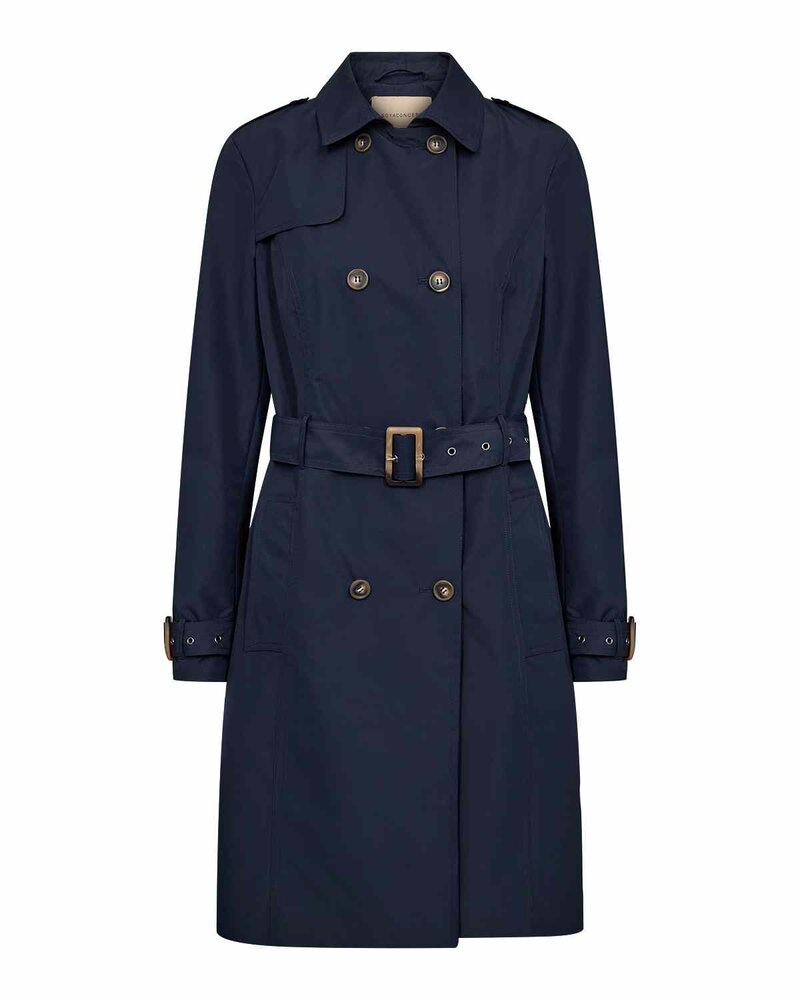 Sevin 2 Trench Coat Women Navy | Smilebutiken - Soyaconcept