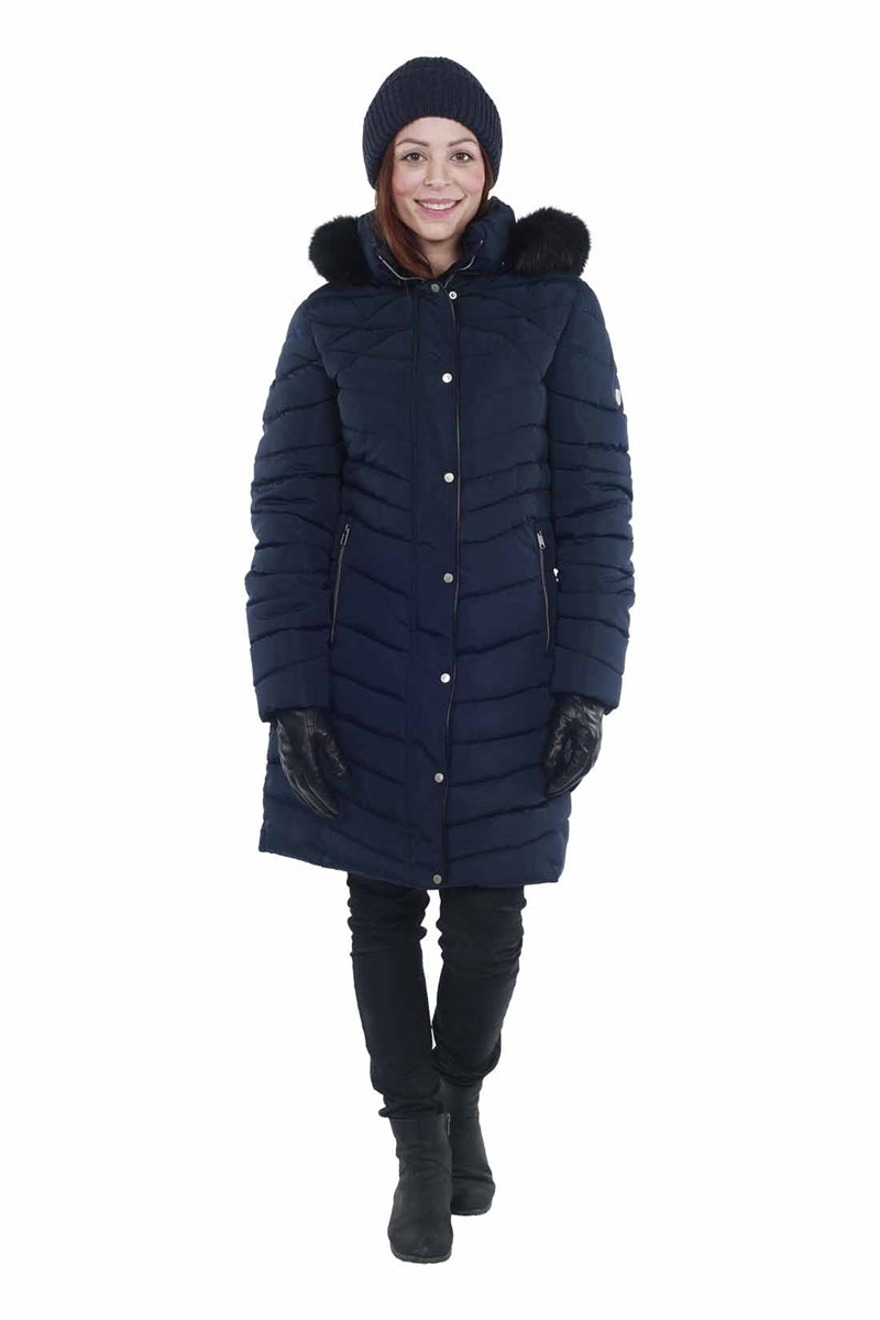 Shannon Vinterparkas Dam Dark Navy - Tuxer