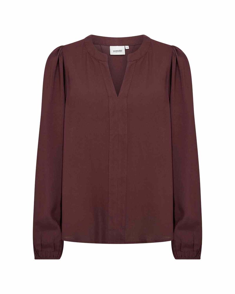 Sia 48 Blus Dam Chocolate Plum | Smilebutiken - Wasabiconcept