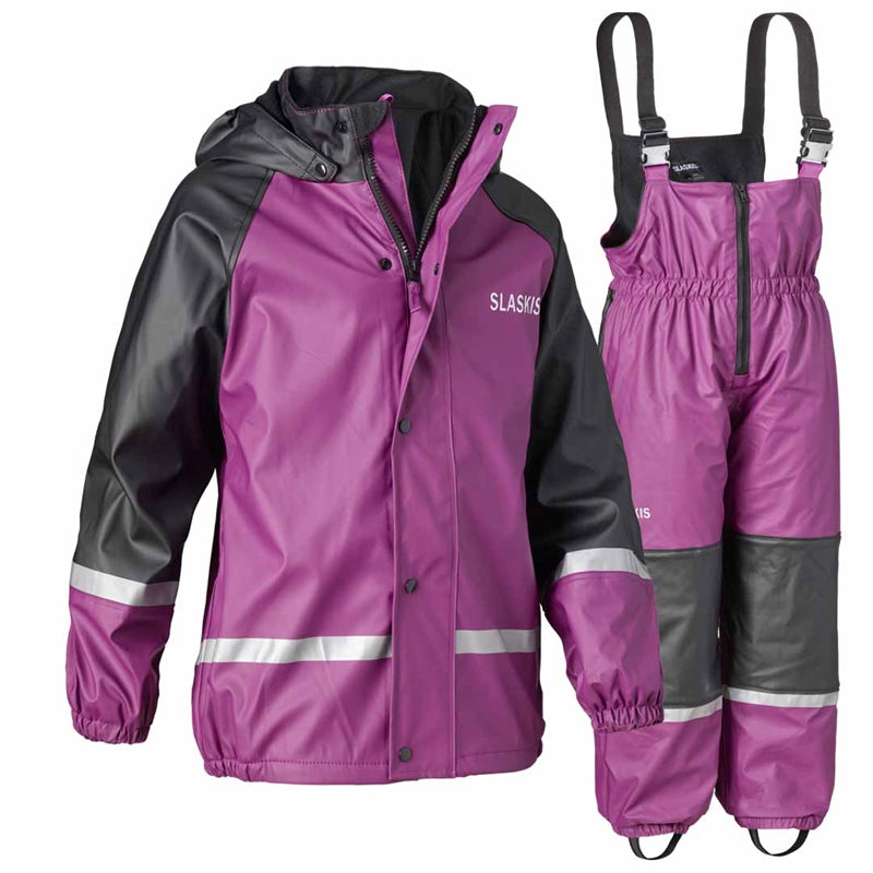 Lined Rain Set Purple Kids 80-130 CL - Slaskis