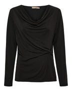 Soletta Draperad Topp Dam Svart Black | Smilebutiken - Marta du Château