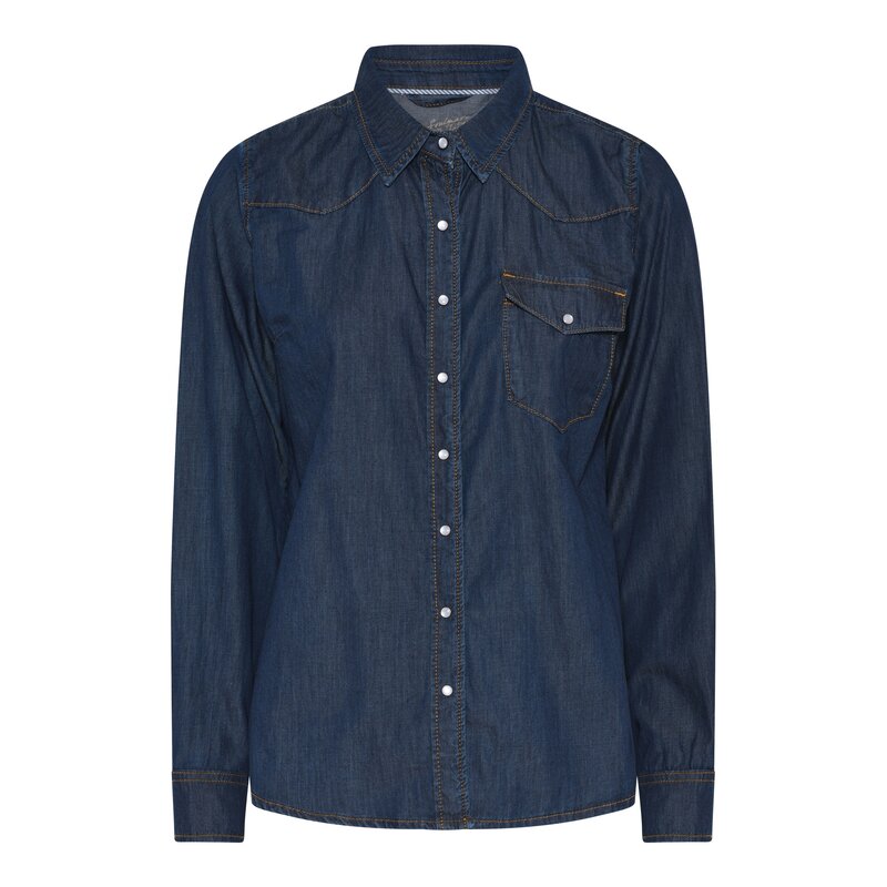 Blues Shirt Women Denim Blue Soulmate