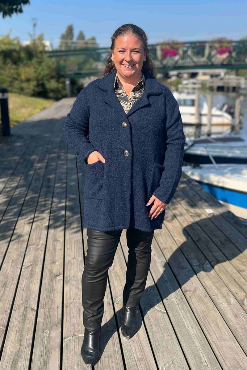 Como Långkofta Dam Dark Navy Soulmate