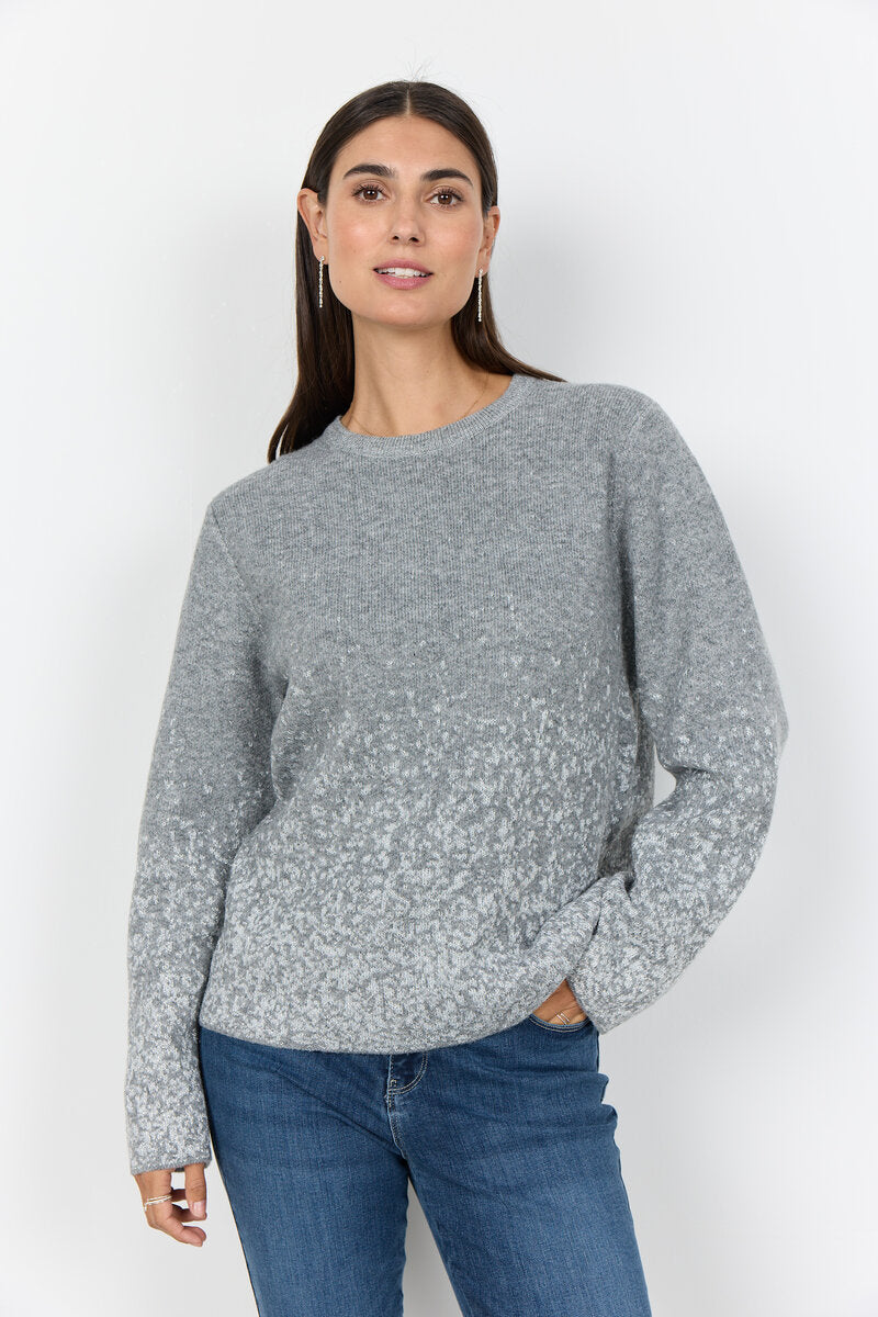Audrey 1 Pullover Women's Grey Melange Combi Soyaconcept