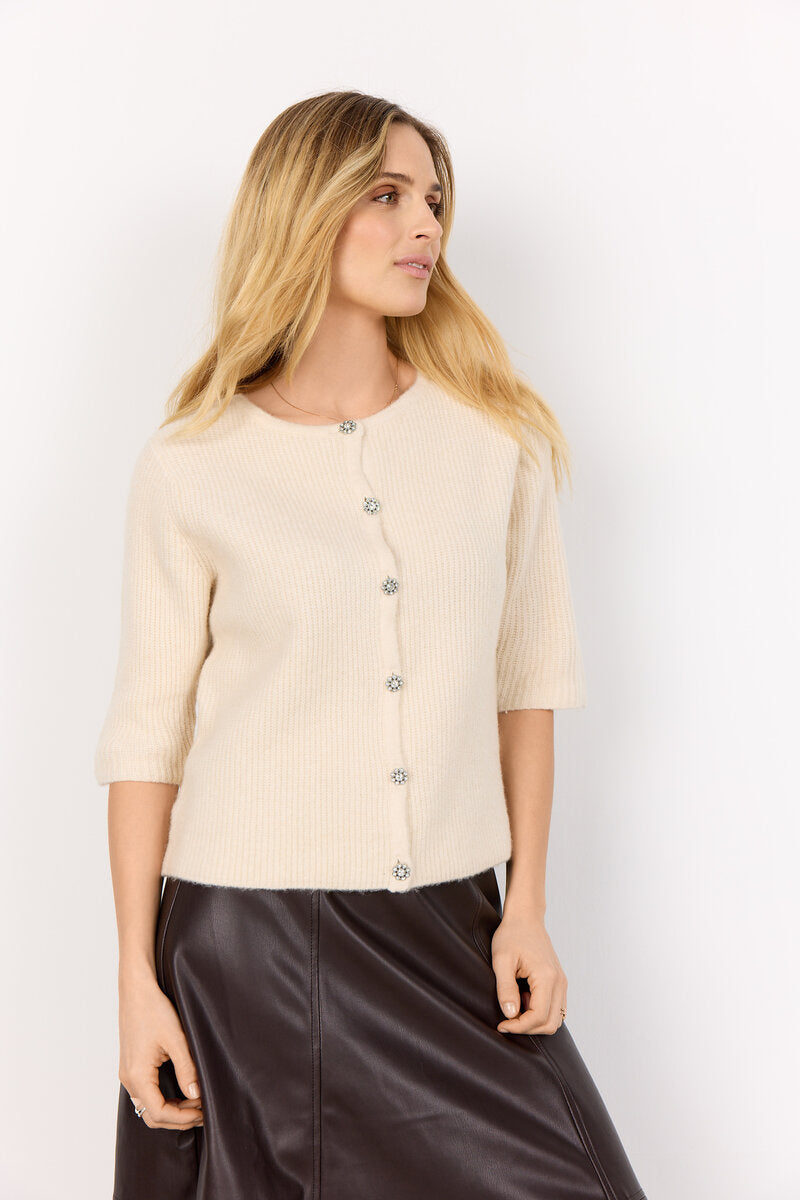 Avalon 2 Cardigan Dam Cream Melange Soyaconcept