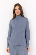 Biara Polo Shirt Women Flint Blue Melange Soyaconcept