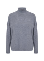 Biara Polo Shirt Women Flint Blue Melange Soyaconcept