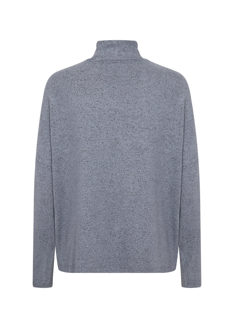 Biara Polo Shirt Women Flint Blue Melange Soyaconcept