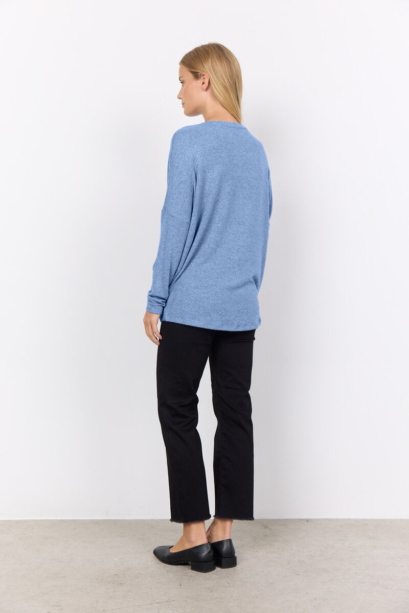 Biara Tröja Dam Air Blue Melange Soyaconcept