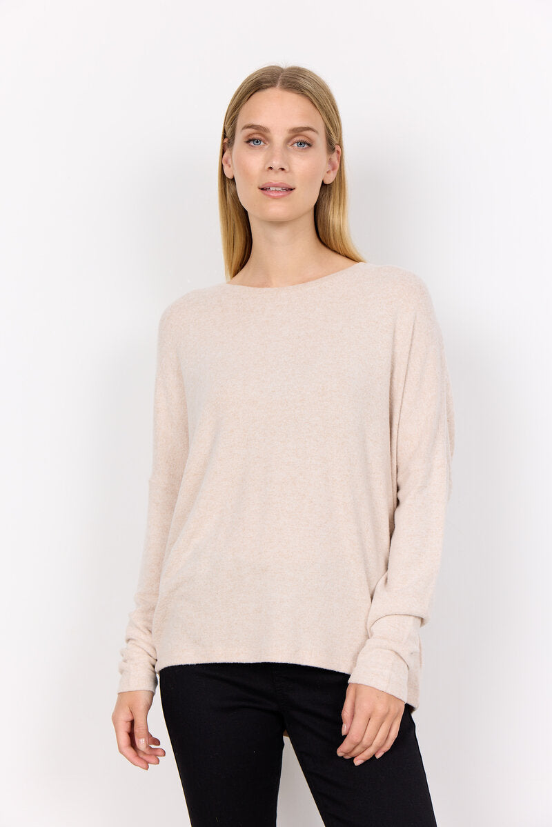 Biara Jumper Women Cream Melange Soyaconcept