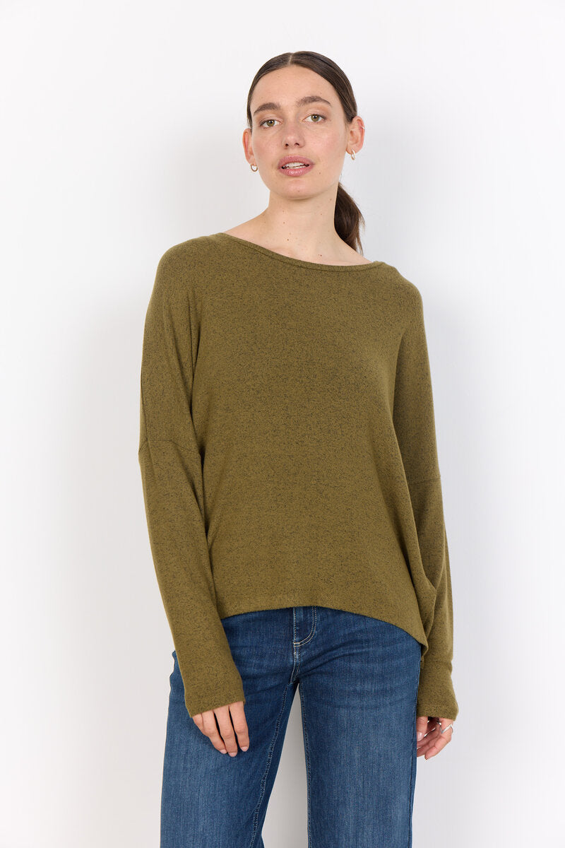 Biara Tröja Dam Misty Olive Melange Soyaconcept