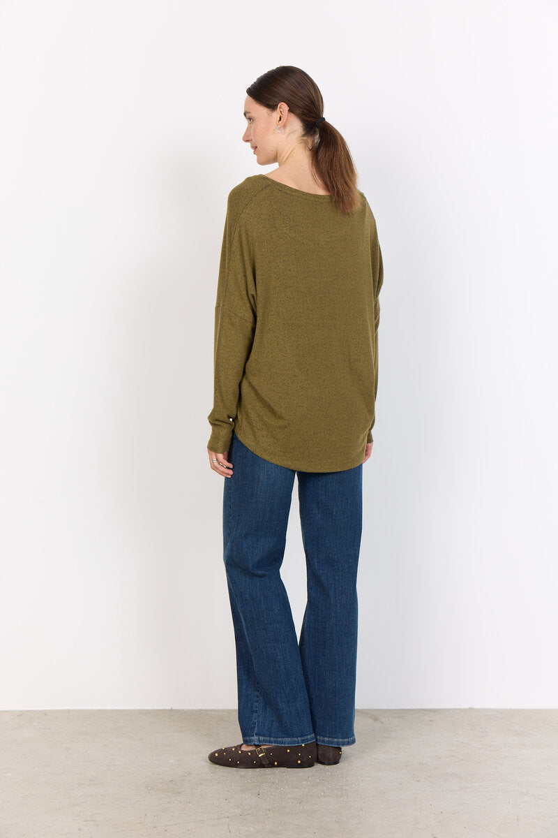 Biara Tröja Dam Misty Olive Melange Soyaconcept