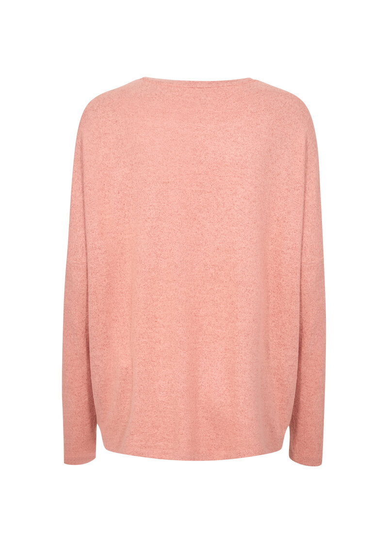 Biara Tröja Dam Peach Pink Melange Soyaconcept