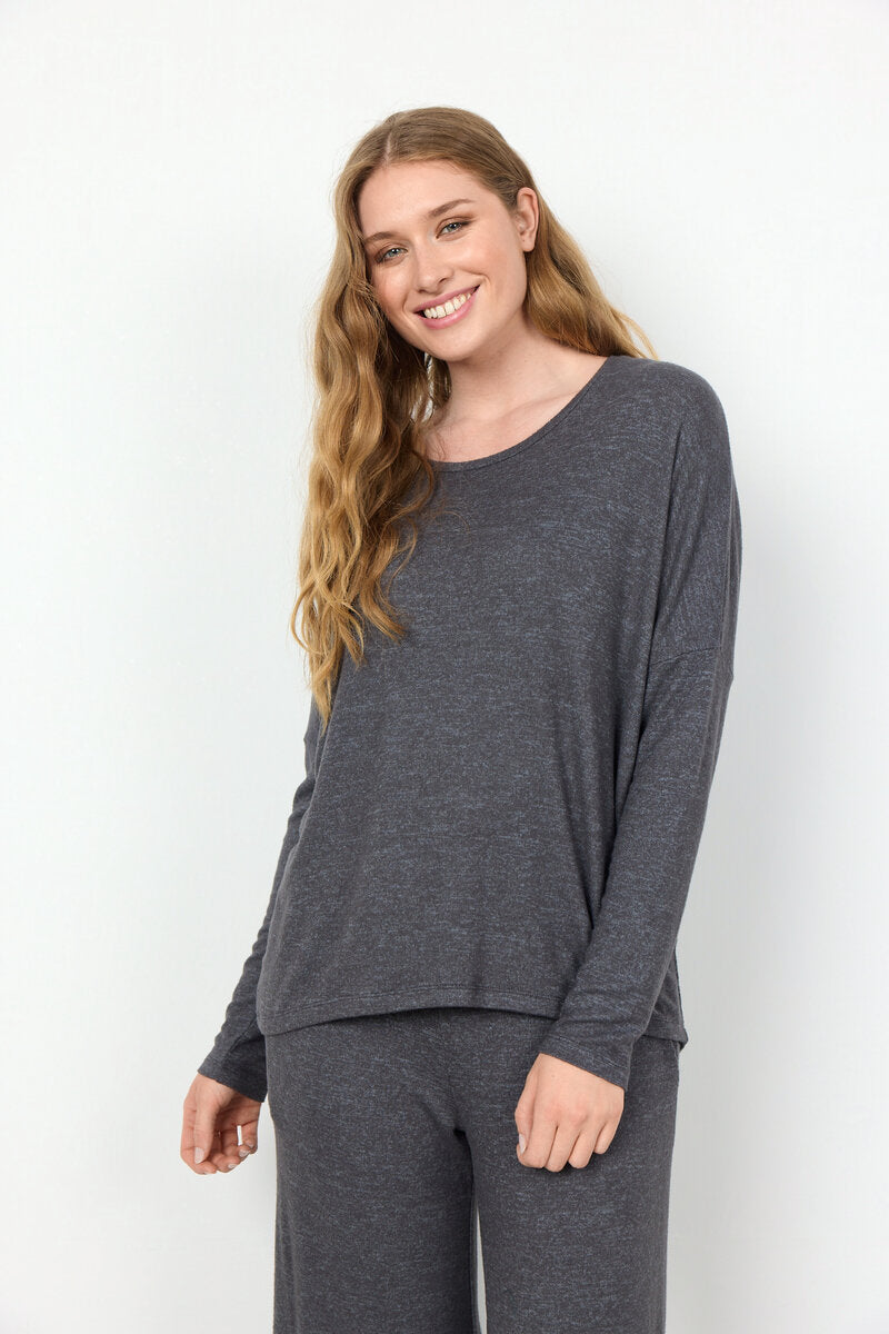 Biara Sweater Women Shadow Grey Melange Soyaconcept