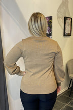 Dollie 738 V-Neck Pullover Women Desert Brown Melange Soyaconcept