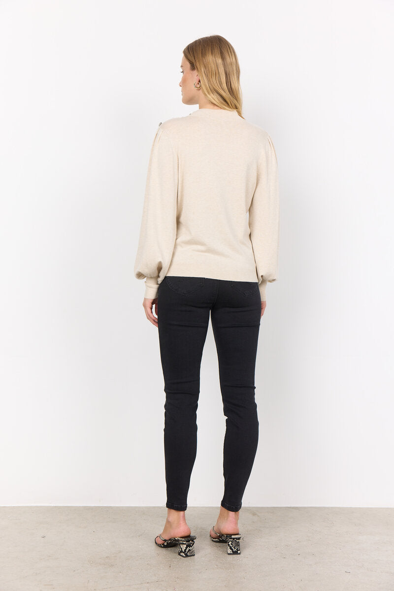 Dollie 745 Sweater Women Cream Melange Soyaconcept