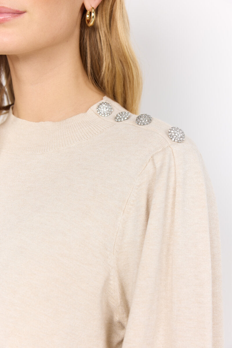 Dollie 745 Sweater Women Cream Melange Soyaconcept