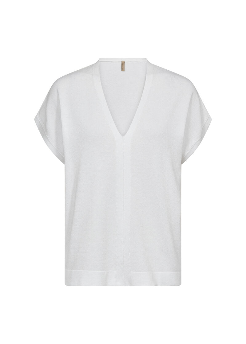 Dollie 757 V-ringad Pullover Dam White Soyaconcept