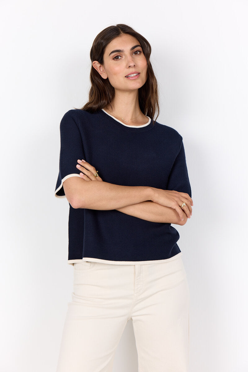 Dollie 793 Pullover Dam Navy Combi Soyaconcept