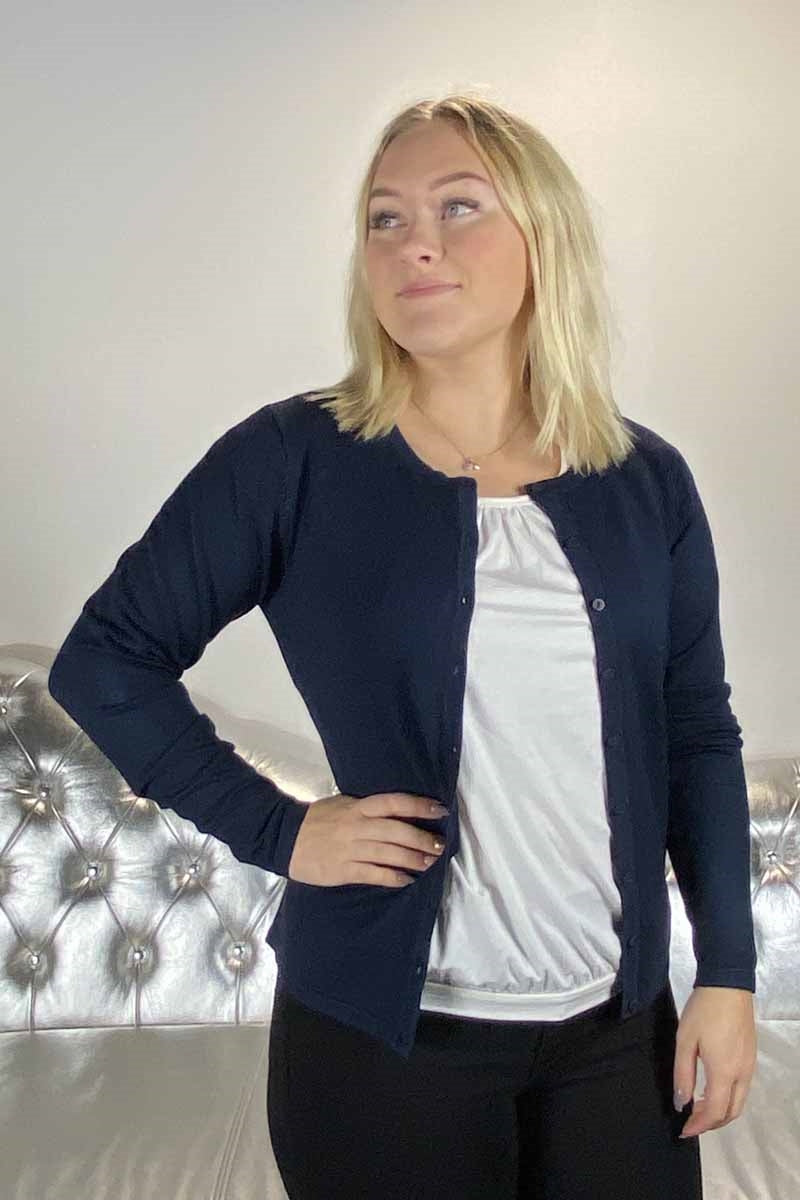 Dollie Cardigan Dam Navy - Soyaconcept