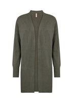 Dollie Long Cardigan Women Dark Olive Melange Soyaconcept
