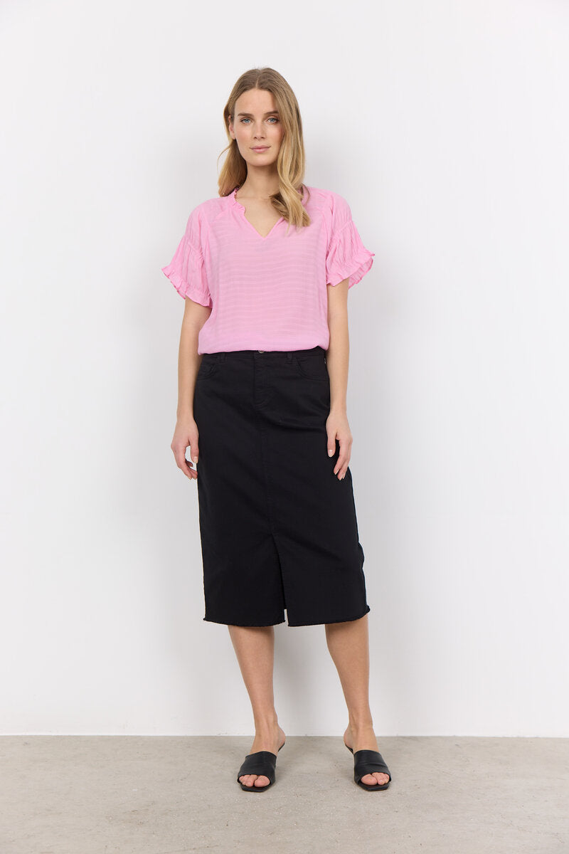 Erna 22 Jeanskjol Dam Black Soyaconcept