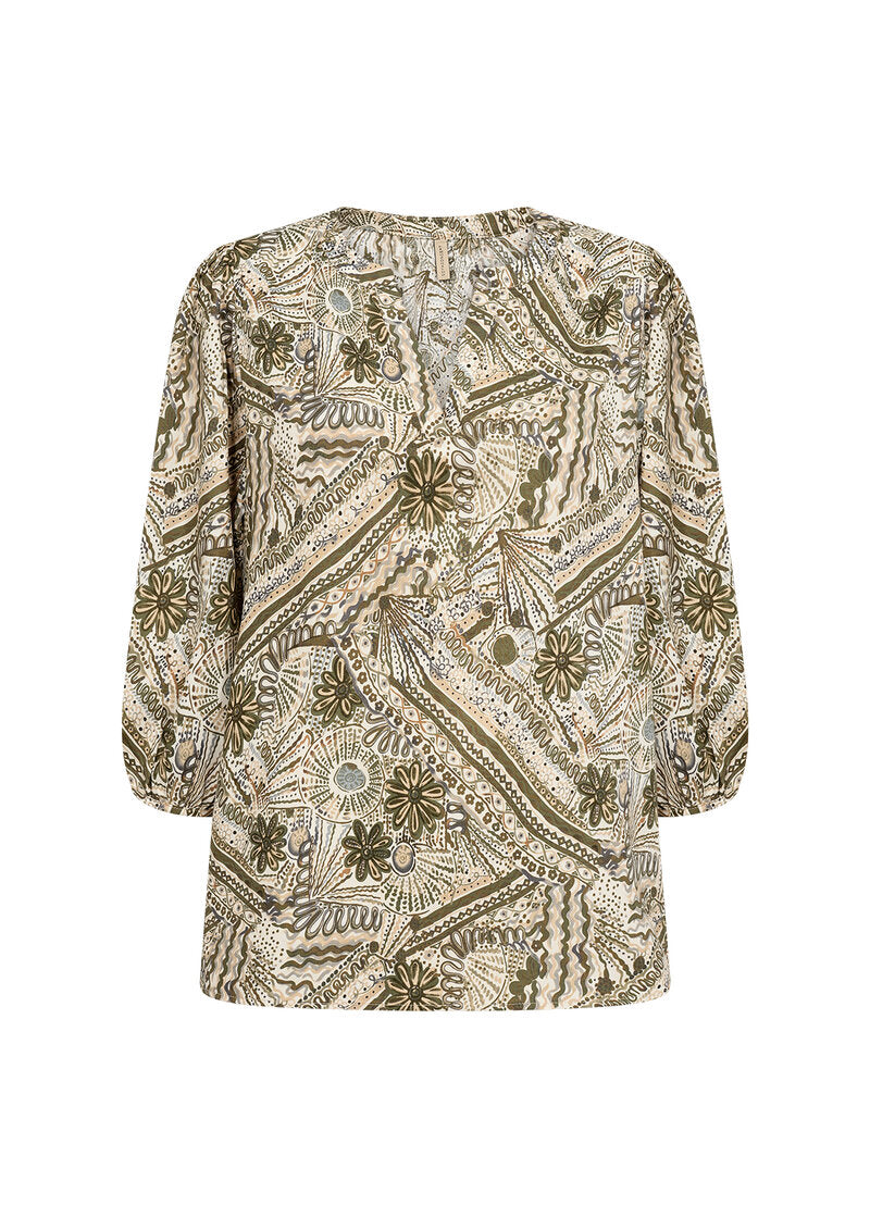 Fantana Blus Dam Olive Combi Soyaconcept