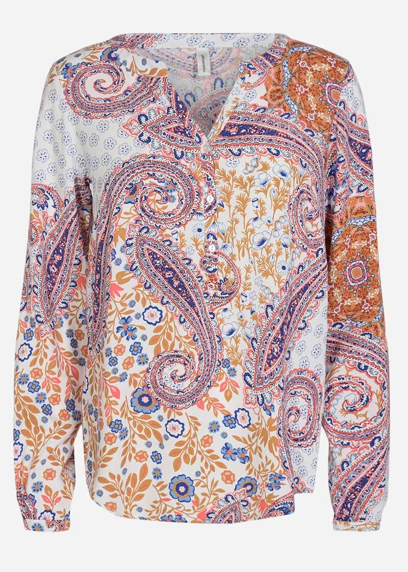 Gacia Blouse Women Dark Coral Combi - Soyaconcept