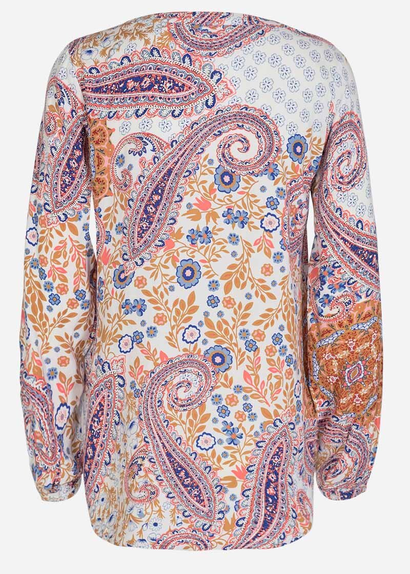 Gacia Blouse Women Dark Coral Combi - Soyaconcept