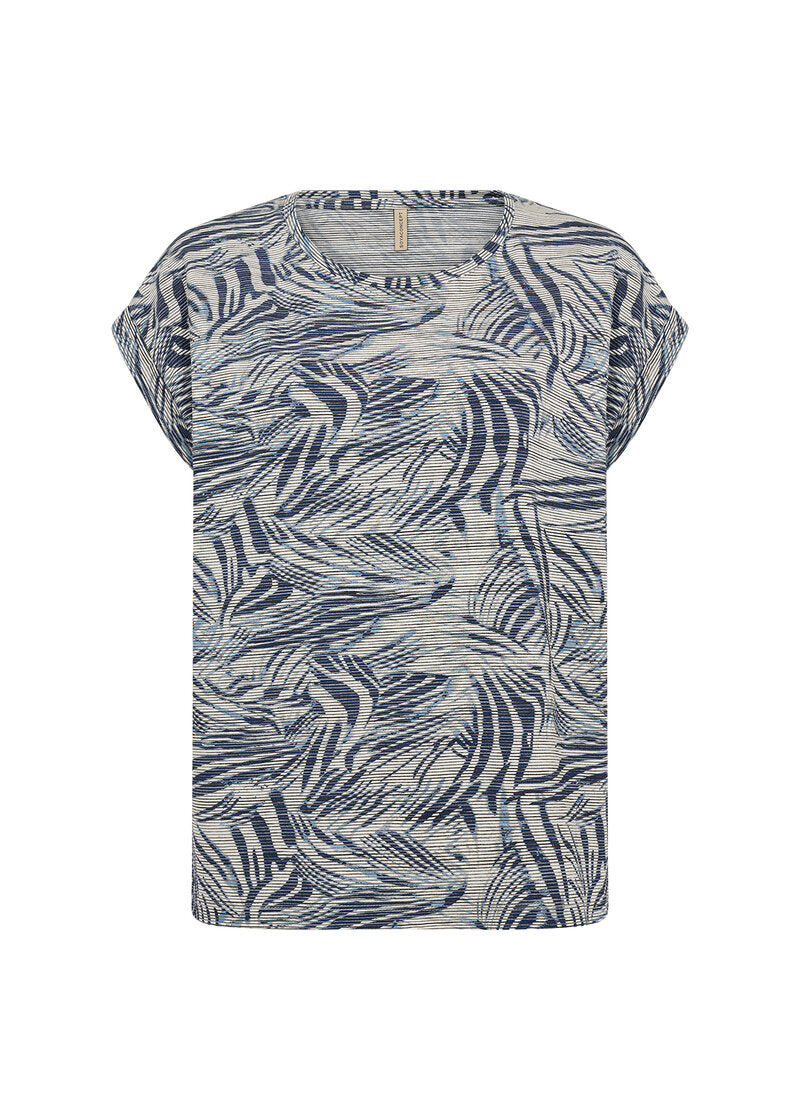 Galina 66 T-shirt Dam Estate Blue Combi Soyaconcept