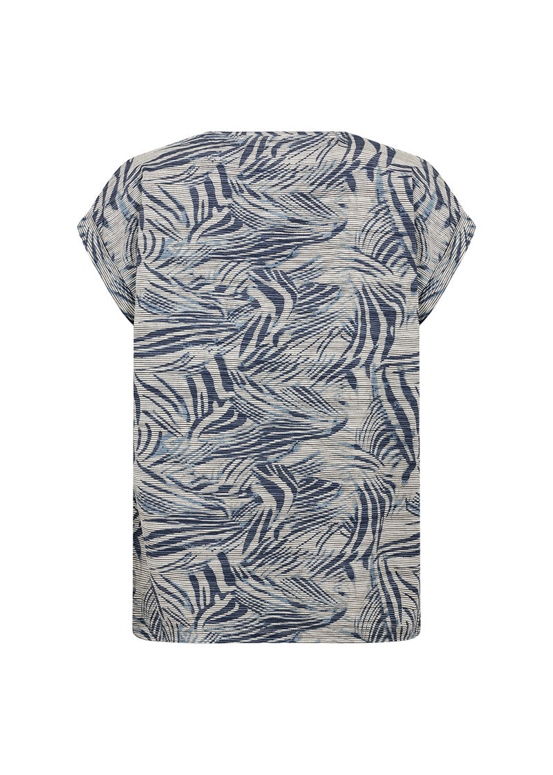 Galina 66 T-shirt Dam Estate Blue Combi Soyaconcept