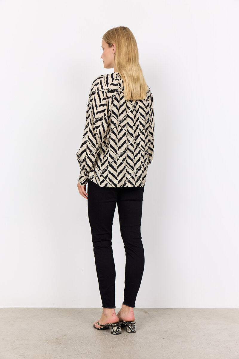 Inarose Blouse Women Black Combi Soyaconcept