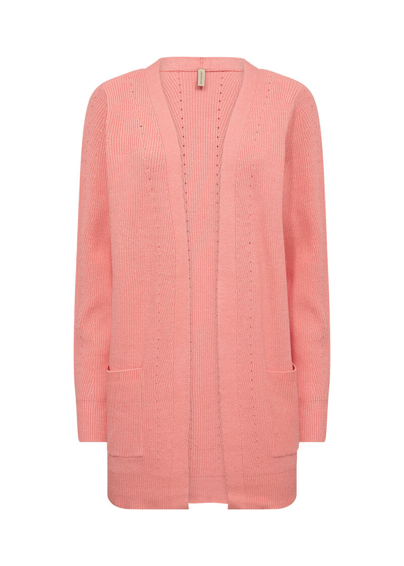 Kanita 13 Cardigan Women Peach Pink Melange Soyaconcept
